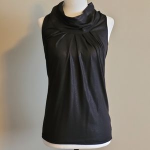 Joe Fresh Halter style top black sheen fabric XS